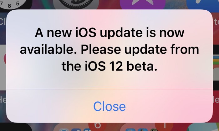 iOS 12 beta用戶遭遇詭異的彈窗升級提示 每次解鎖都彈