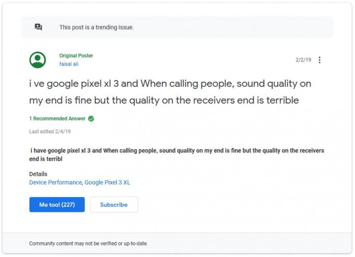 Pixel 3/3 XL再爆音频问题：通话声音被切割、回声和延迟重叠