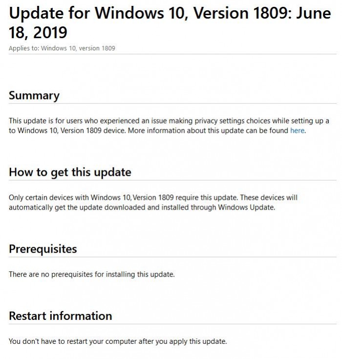 微软发布Windows 10更新 修复隐私设置问题